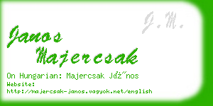 janos majercsak business card